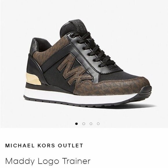 Michael Kors Maddy Logo Trainer Sneaker-New in Box! - Picture 1 of 7